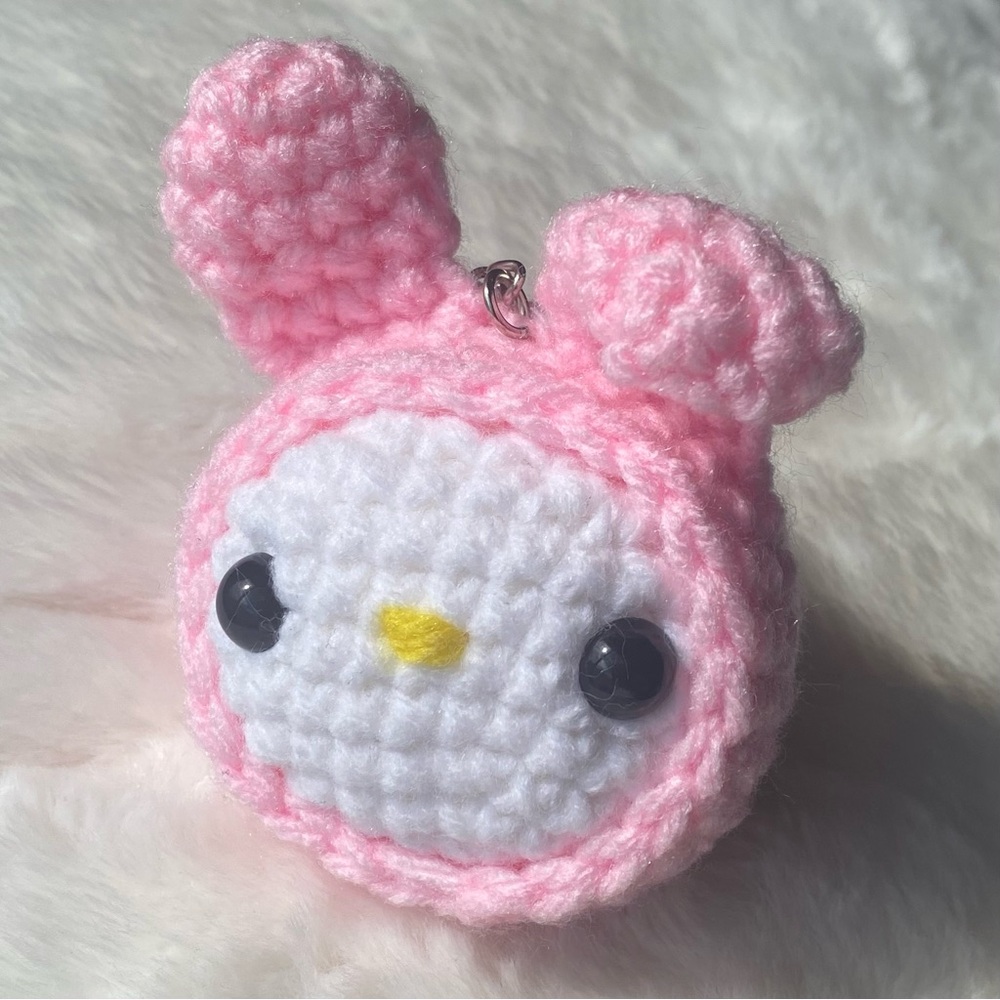 Handmade Amigurumi My Melody Sanrio Crochet Keychain
